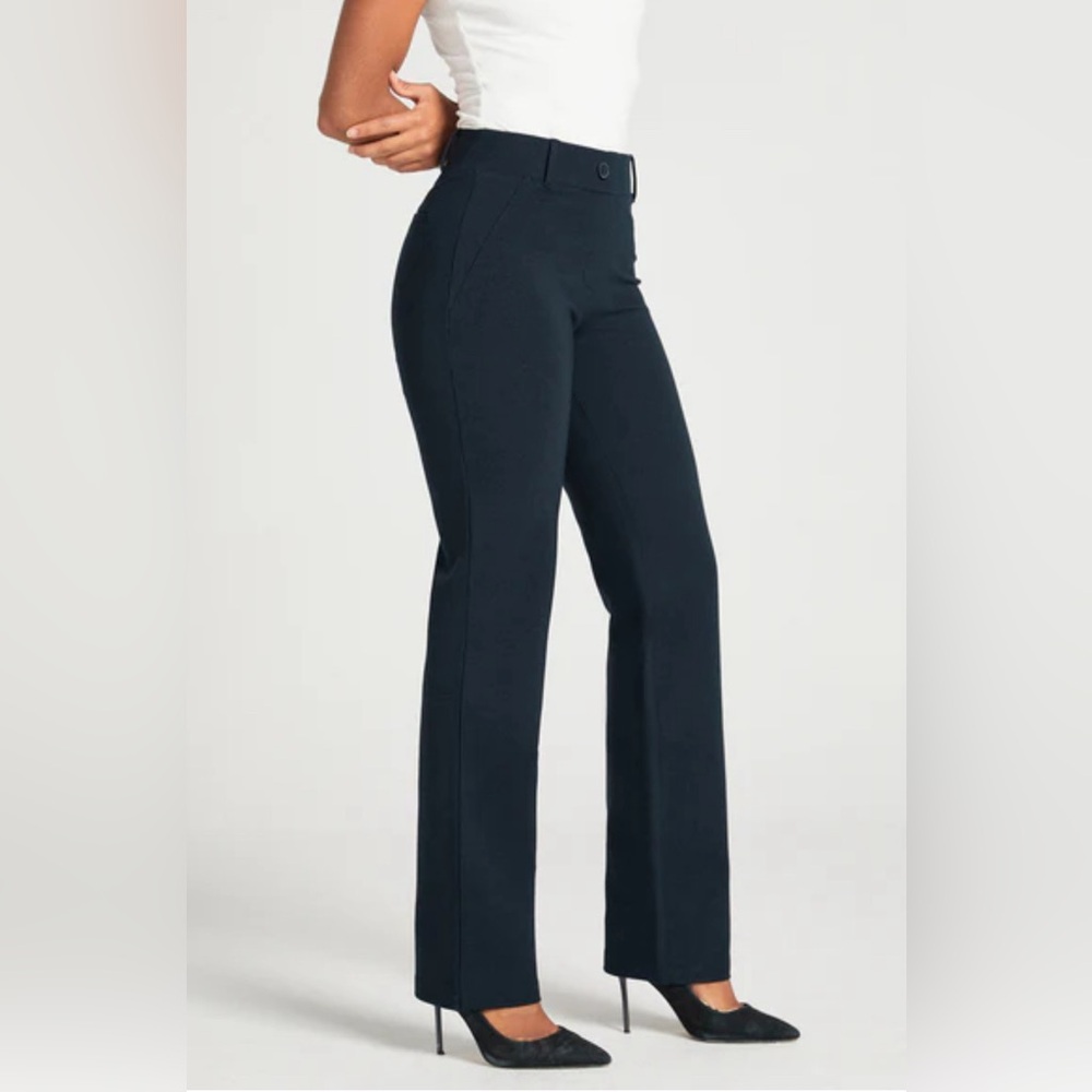 Betabrand Pants Women's Size M Pull‎ Up Flare Leg Joga Dress pants Stretch Black